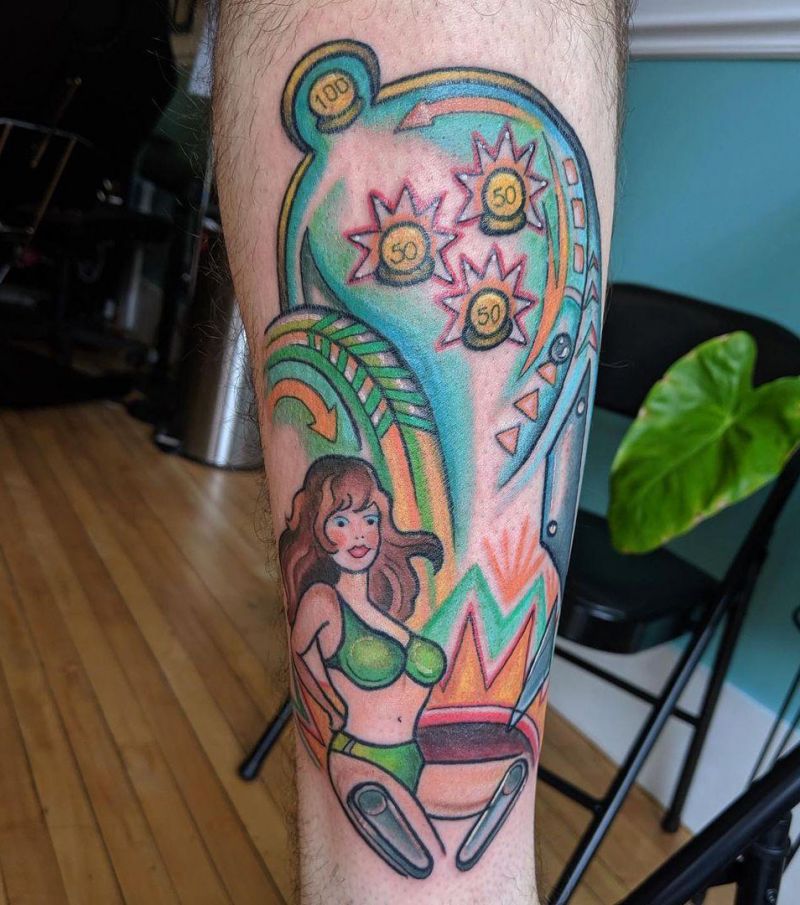 30 Unique Pinball Tattoos You Must Love