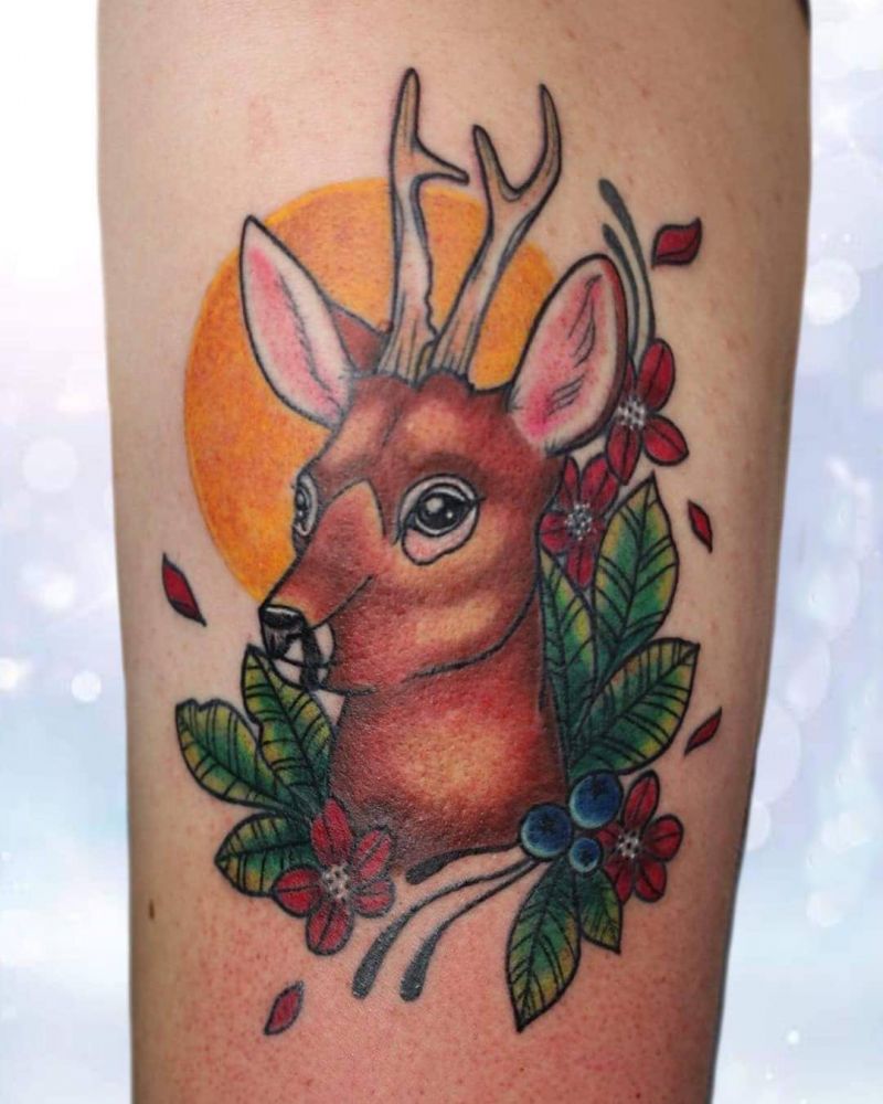 30 Unique Roe Deer Tattoos For Your Inspiration