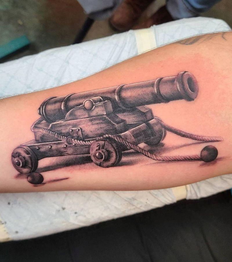 30 Great Cannon Tattoos You Can Copy