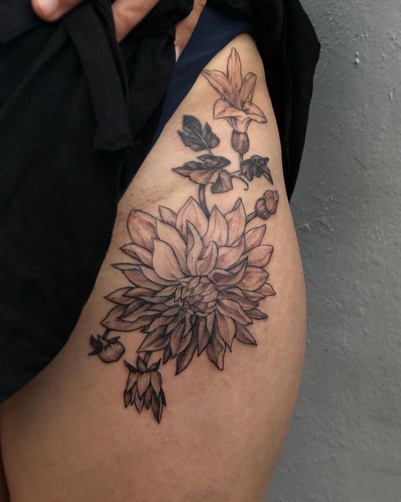 Pretty Pumpkin Flower Tattoos You Can Copy
