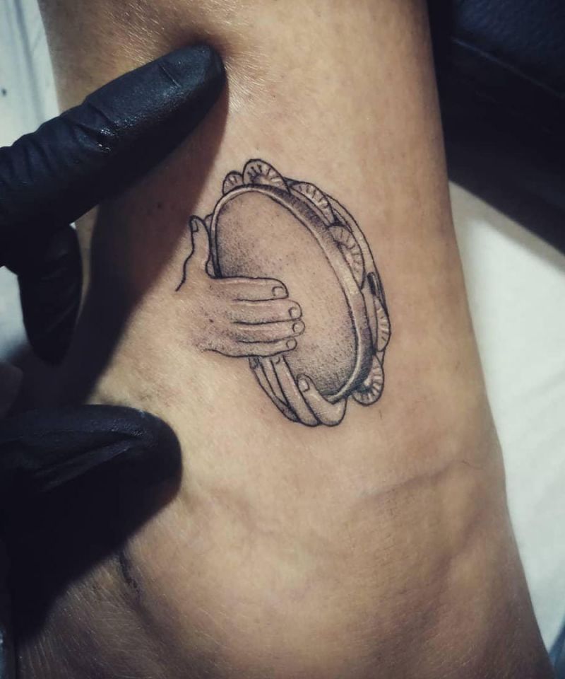 25 Pretty Tambourine Tattoos You Must Love