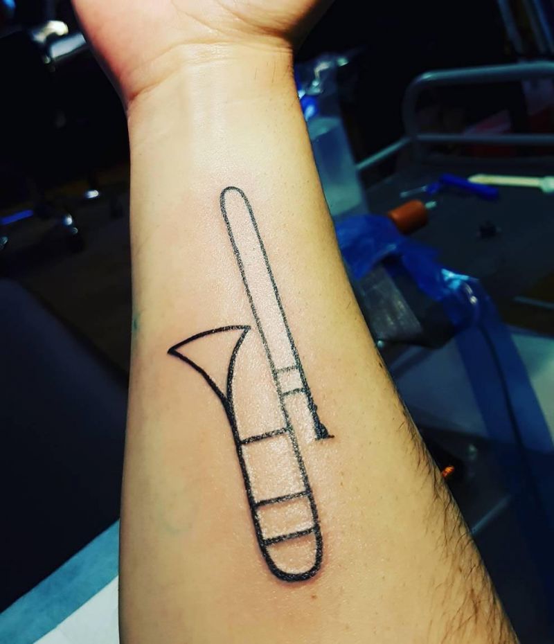 30 Gorgeous Trombone Tattoos You Must Try