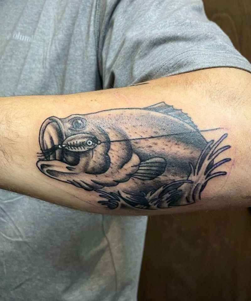 30 Unique Bass Fish Tattoos to Inspire You