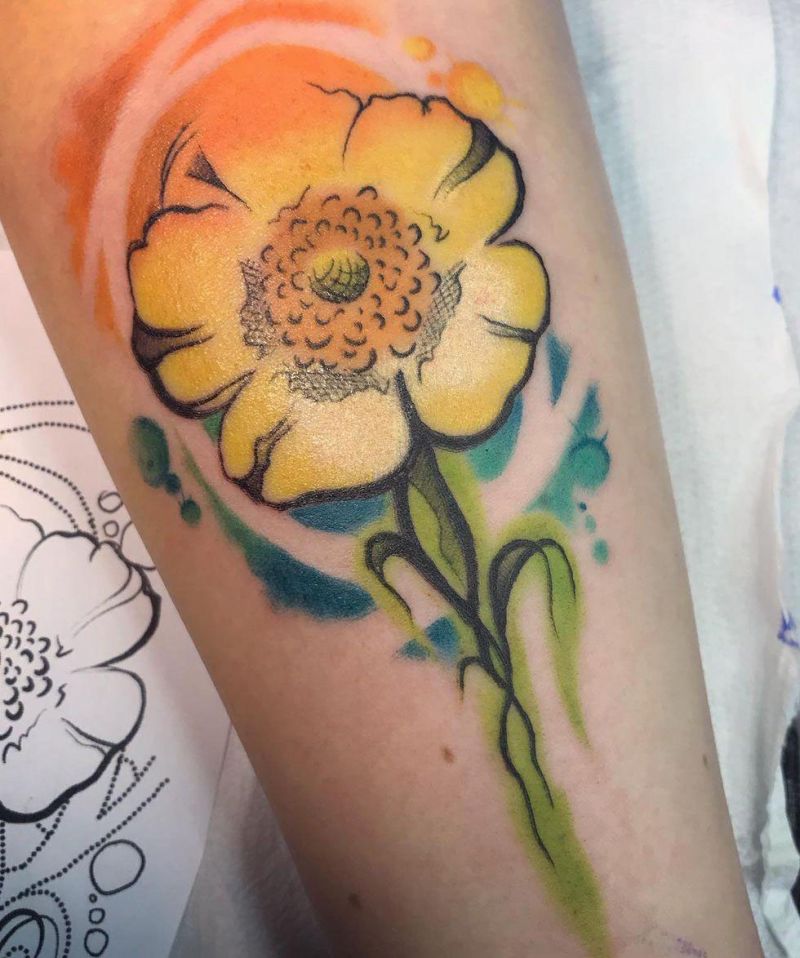 30 Unique Buttercup Tattoos You Must Love