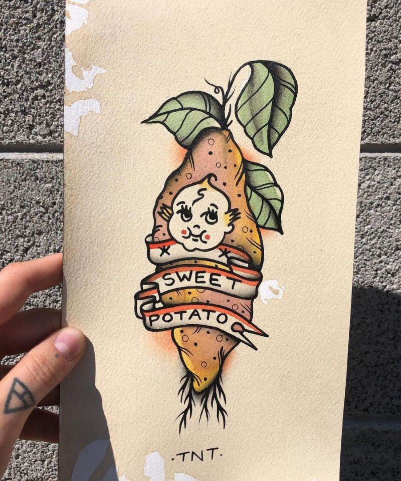 12 Unique Sweet Potato Tattoos You Will Love