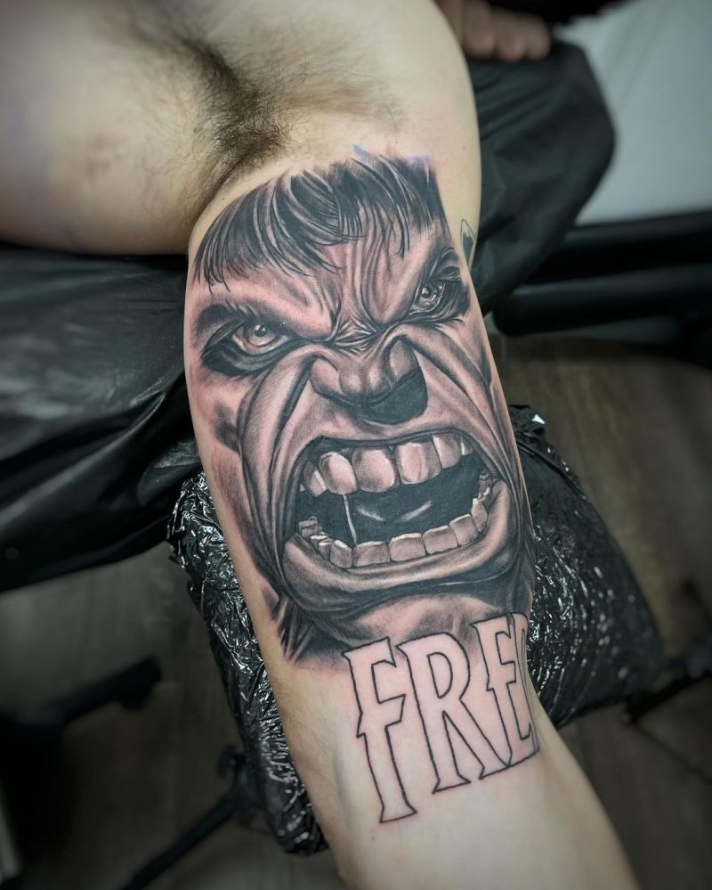 30 Unique Hulk Tattoos Give You Courage