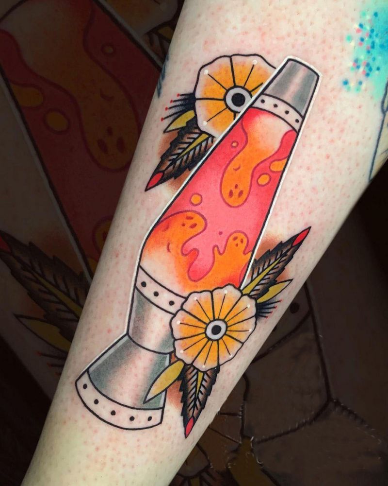 30 Pretty Lava Lamp Tattoos For Your Inspiration