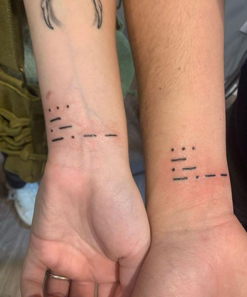 30 Pretty Morse Code Tattoos to Inspire You