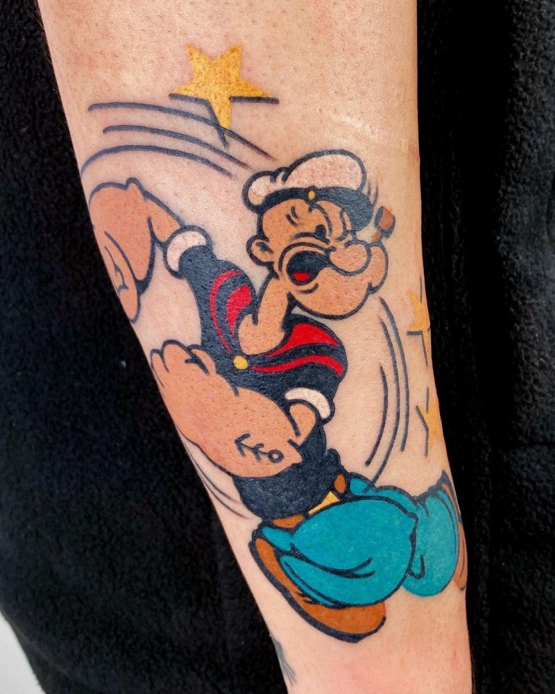 30 Unique Popeye Tattoos to Inspire You