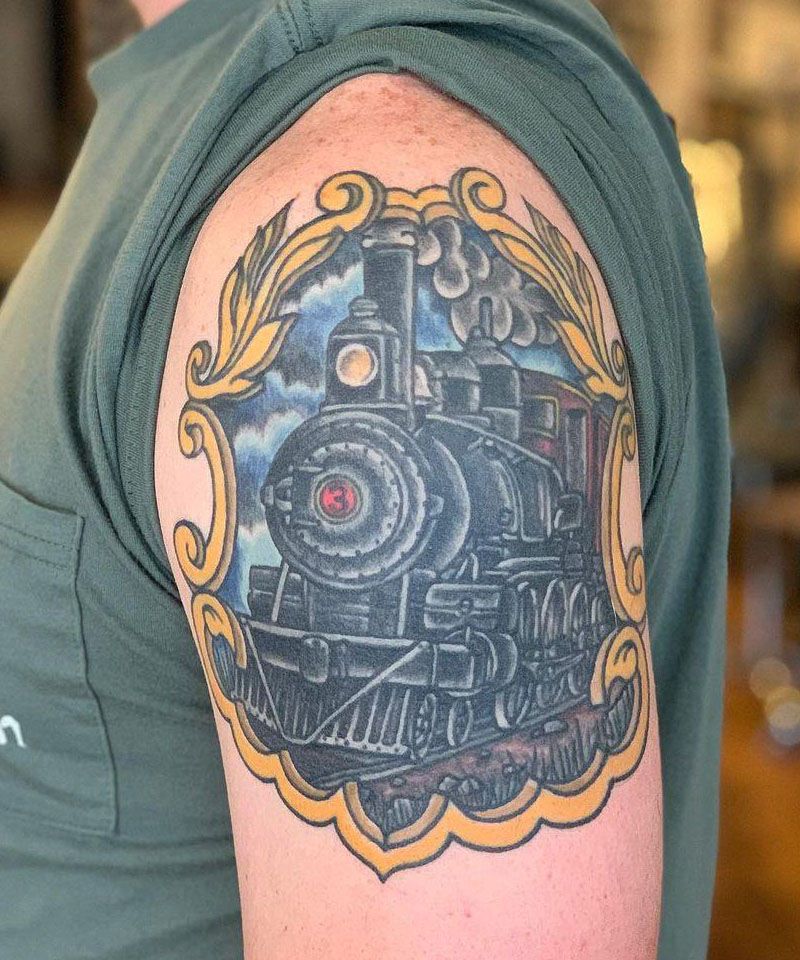 30 Unique Steam Engine Tattoos You Can Copy