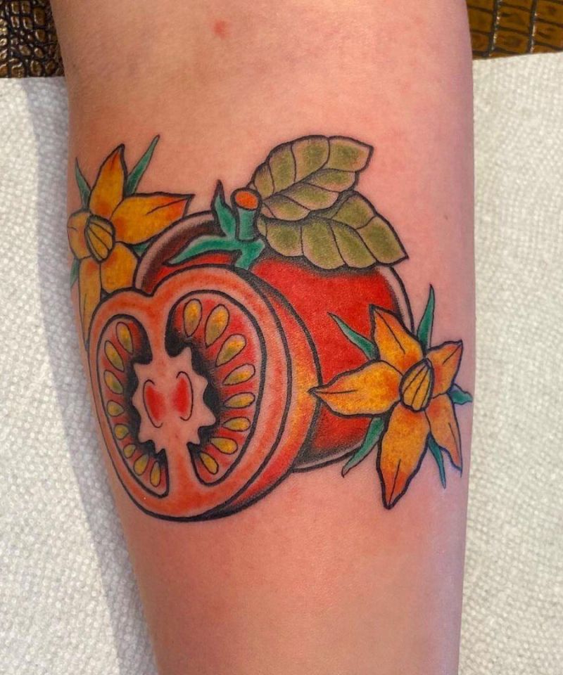 30 Pretty Tomato Tattoos to Inspire You