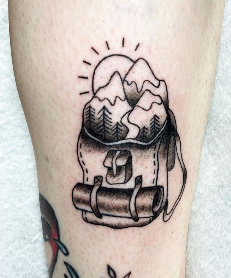 30 Unique Backpack Tattoos You Will Love