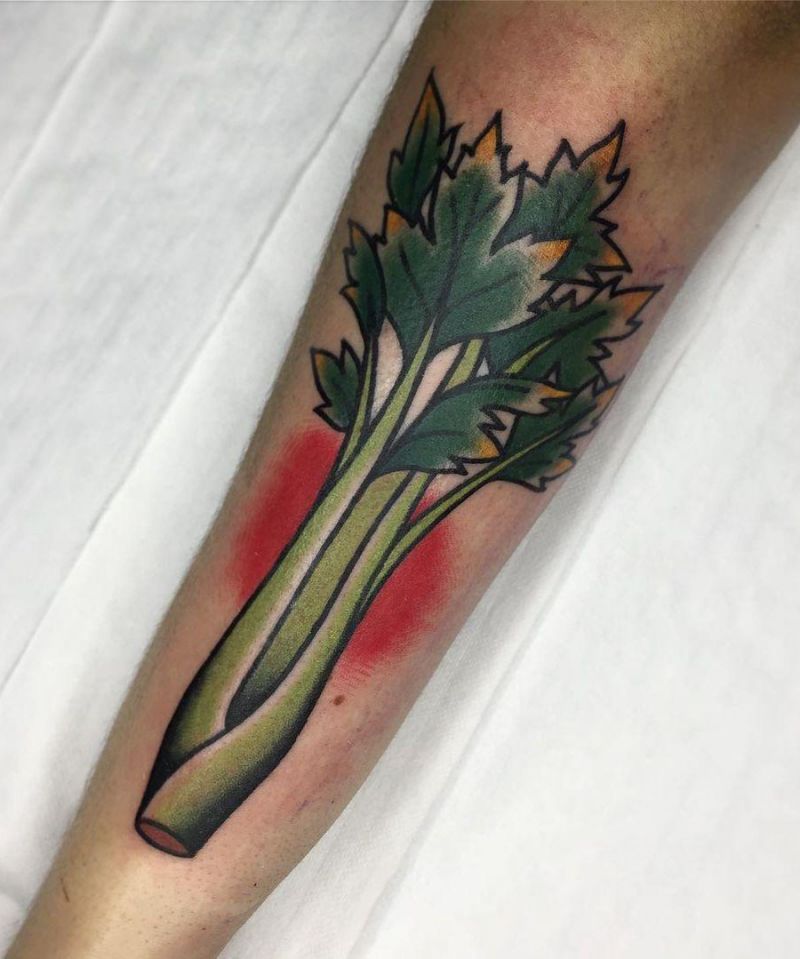 10 Pretty Celery Tattoos You Can Copy