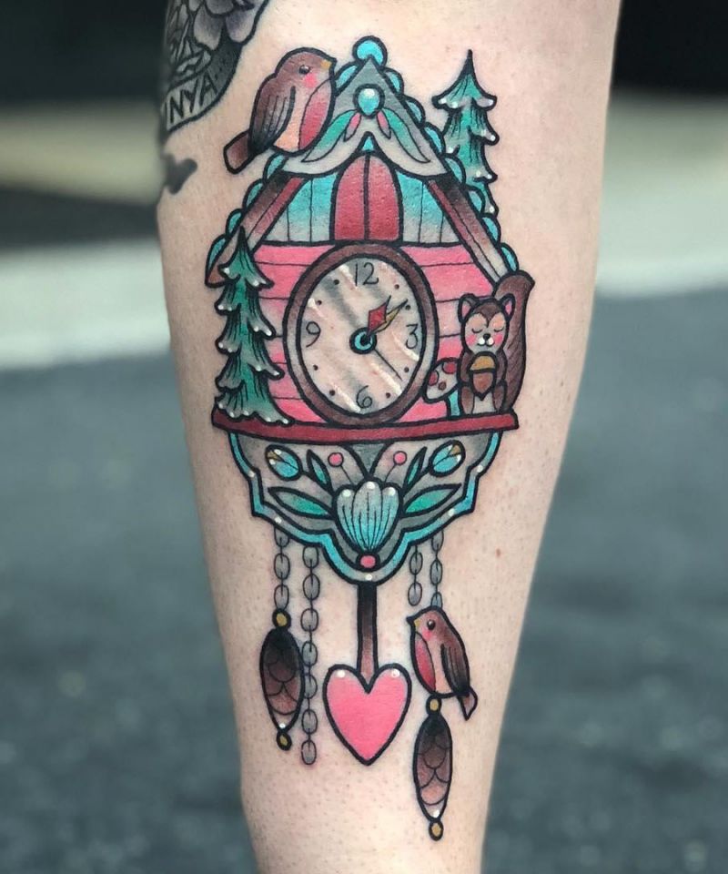 30 Pretty Cuckoo Clock Tattoos You Must Try