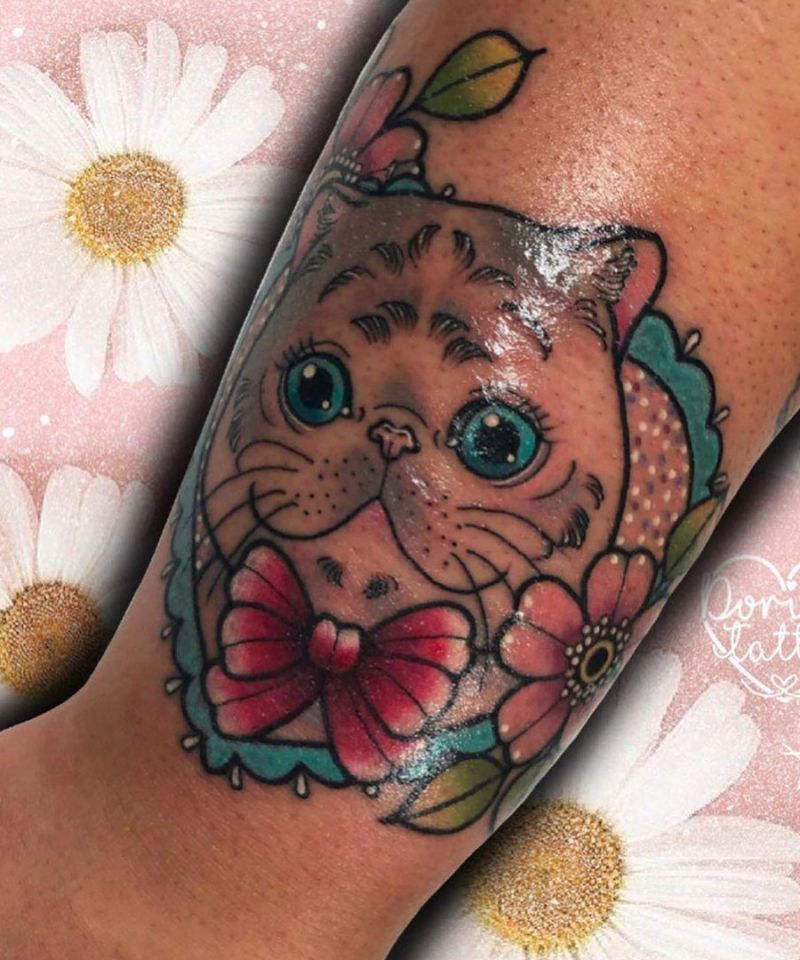 30 Cute Persian Cat Tattoos You Will Love