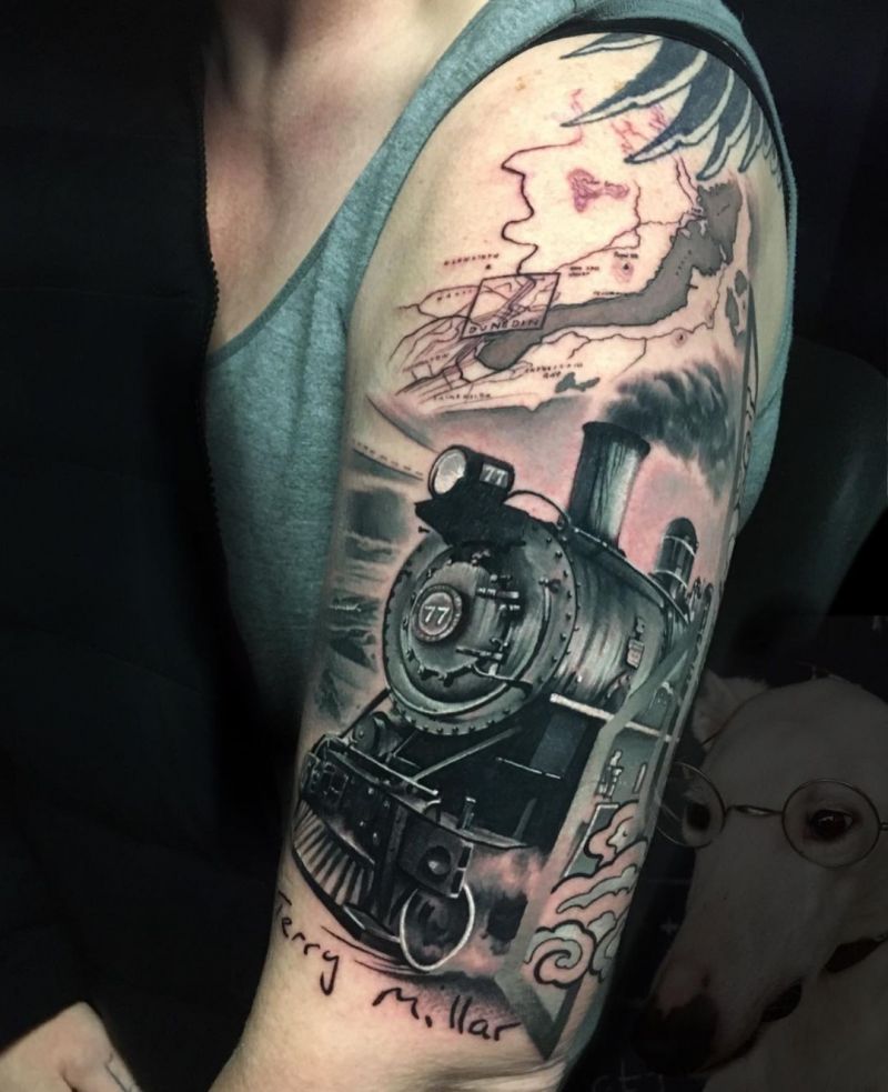 30 Unique Steam Engine Tattoos You Can Copy