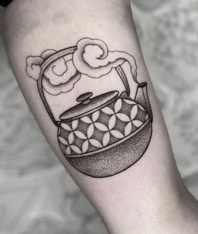 30 Pretty Teapot Tattoos For Your Inspiration