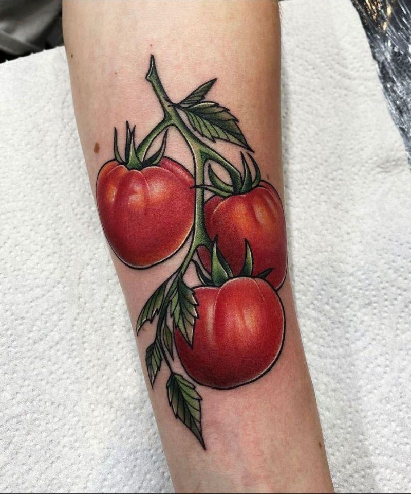 30 Pretty Tomato Tattoos to Inspire You