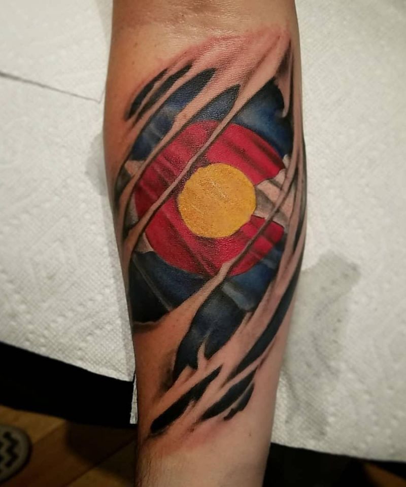 30 Pretty Colorado Flag Tattoos You Will Love