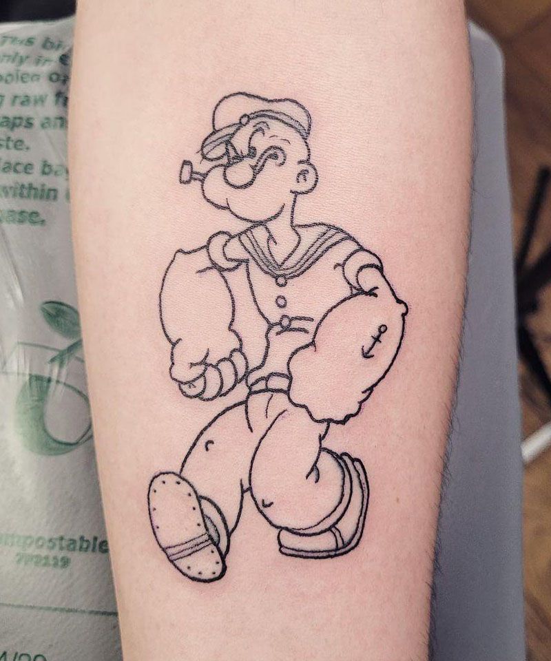 30 Unique Popeye Tattoos to Inspire You