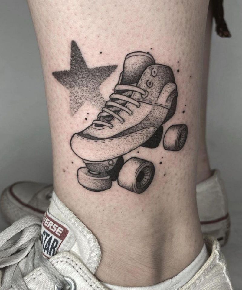 30 Unique Roller Skate Tattoos You Can Copy