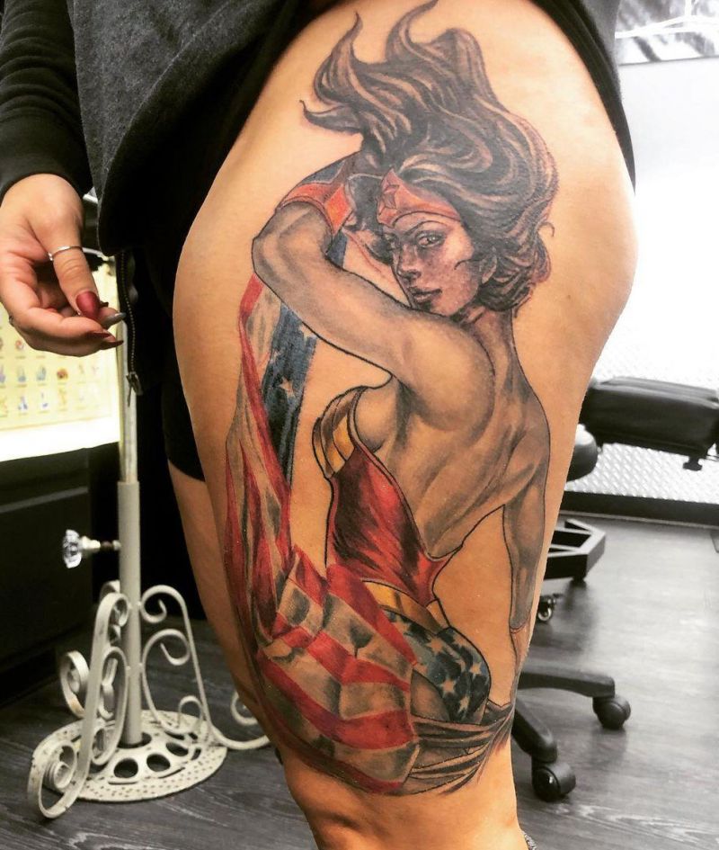 30 Pretty Wonder Woman Tattoos For Your Inspiration