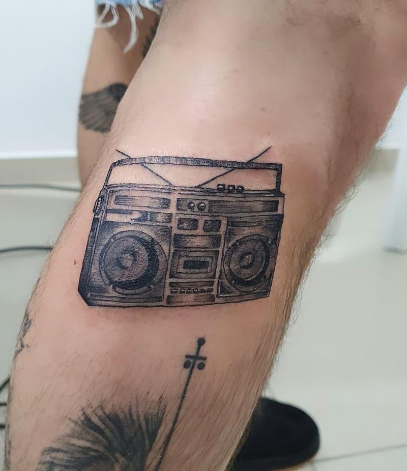 30 Pretty Boombox Tattoos You Can Copy