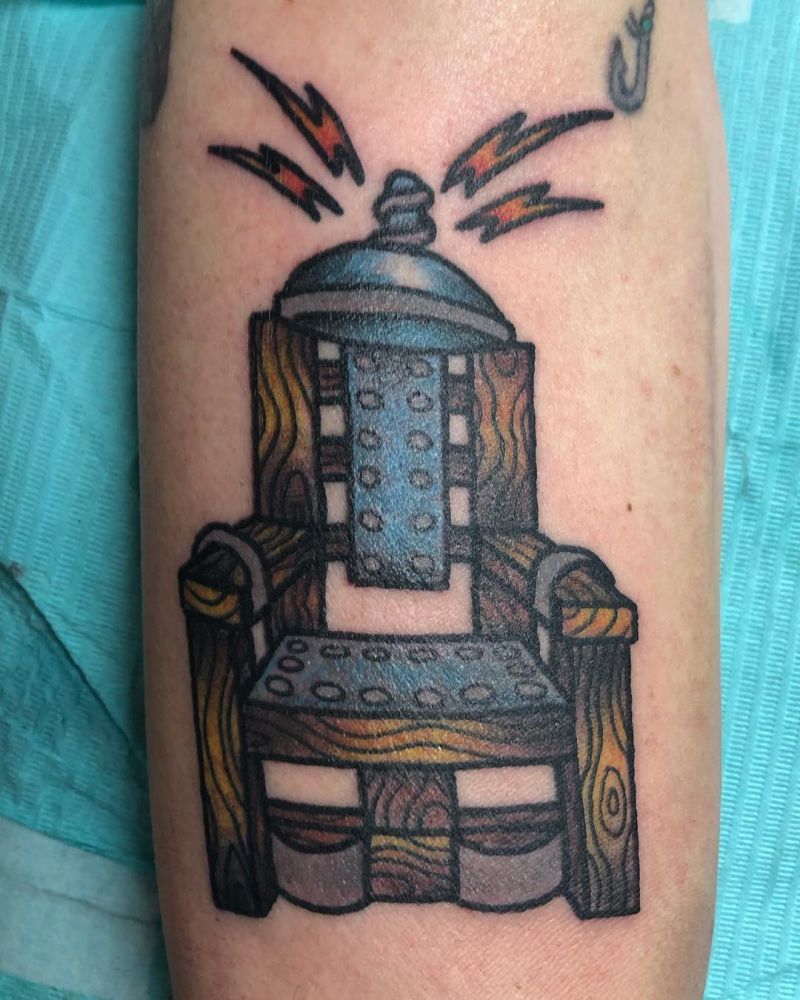 30 Unique Electric Chair Tattoos For Your Inspiration