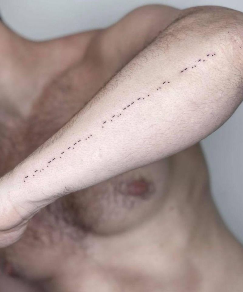 30 Pretty Morse Code Tattoos to Inspire You