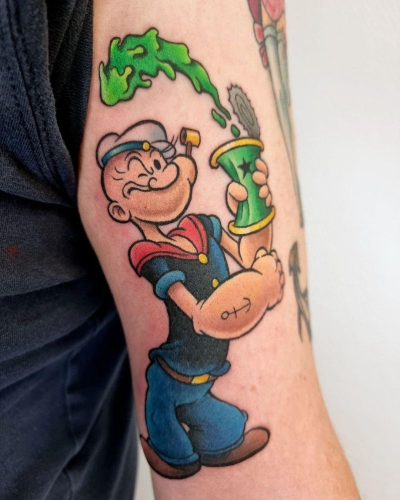 30 Unique Popeye Tattoos to Inspire You