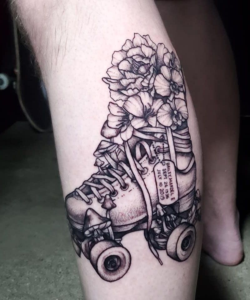 30 Unique Roller Skate Tattoos You Can Copy