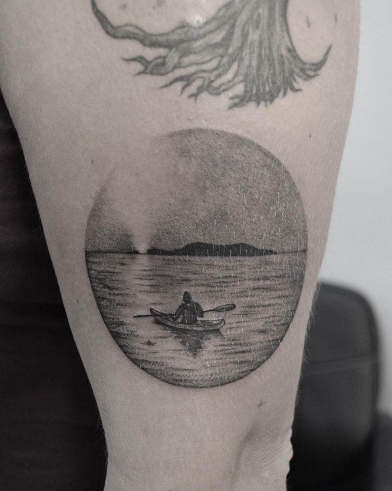 30 Unique Canoe Tattoos You Will Love