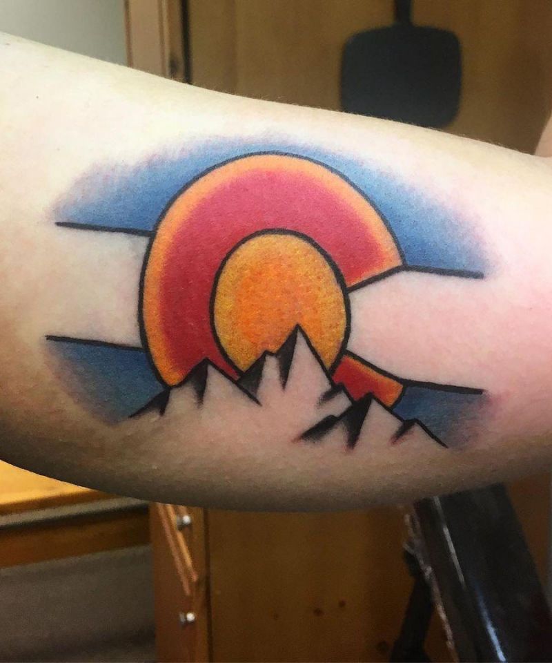 30 Pretty Colorado Flag Tattoos You Will Love