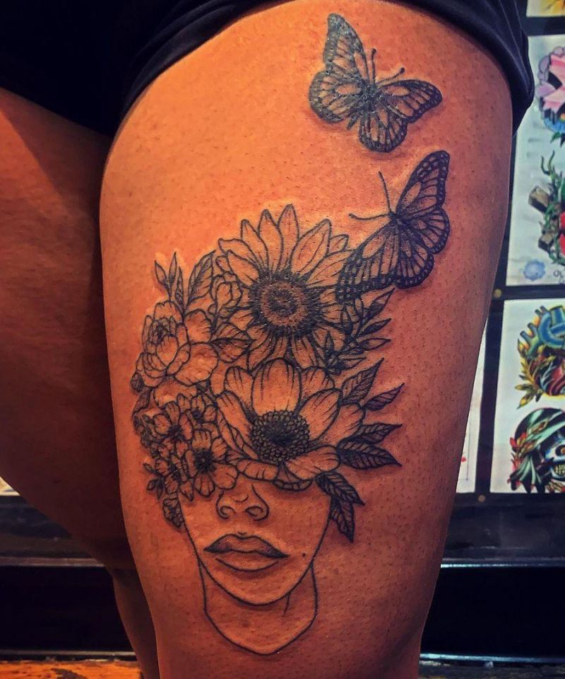 30 Pretty Flower Girl Tattoos You Can Copy