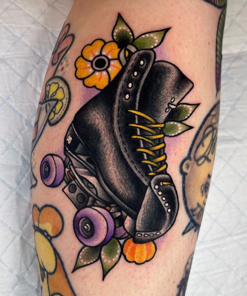 30 Unique Roller Skate Tattoos You Can Copy