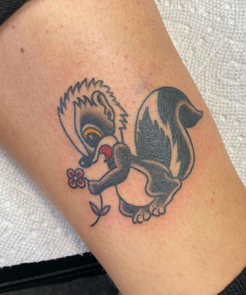 30 Cute Skunk Tattoos You Will Love