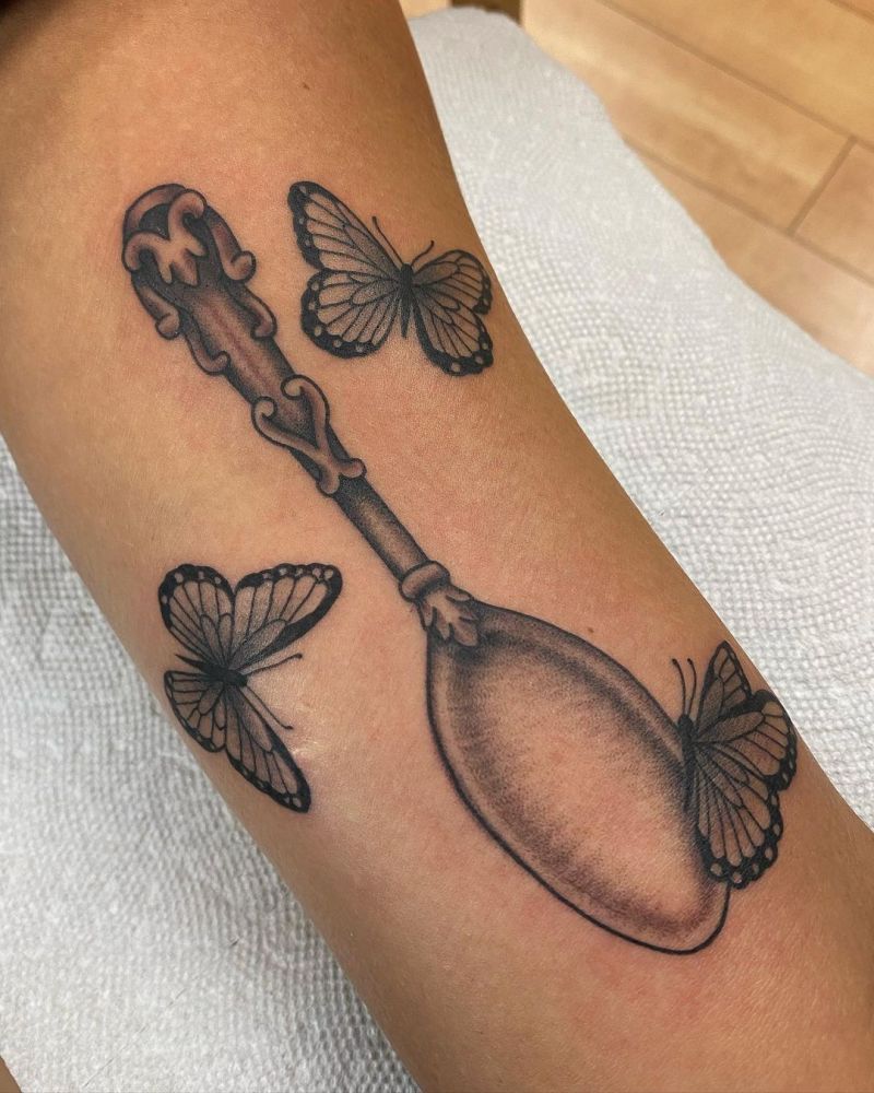 30 Pretty Spoon Tattoos For Your Inspiration