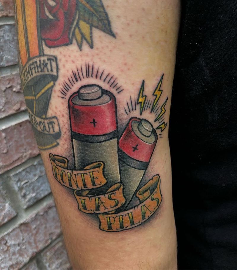 30 Unique Battery Tattoos You Must Love