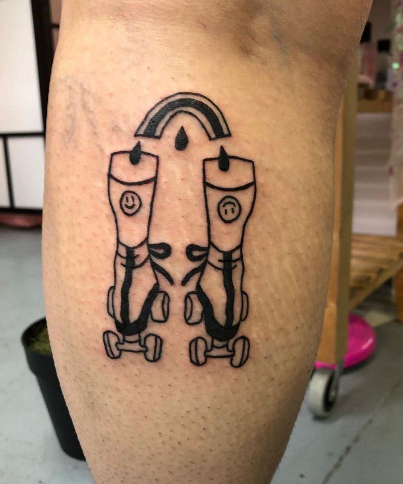 30 Unique Roller Skate Tattoos You Can Copy