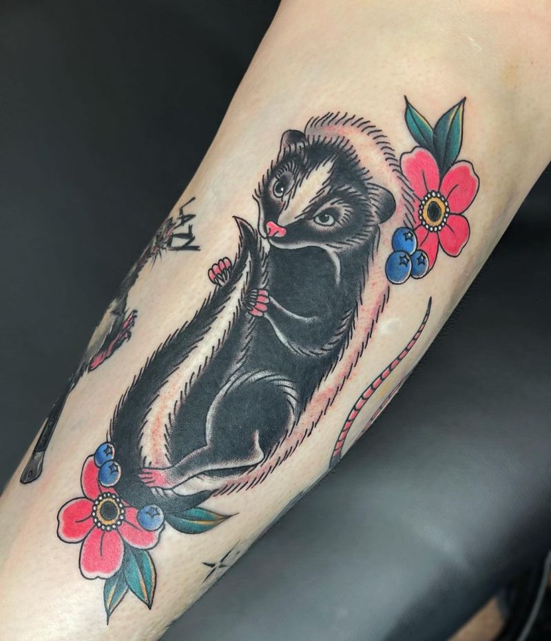 30 Cute Skunk Tattoos You Will Love