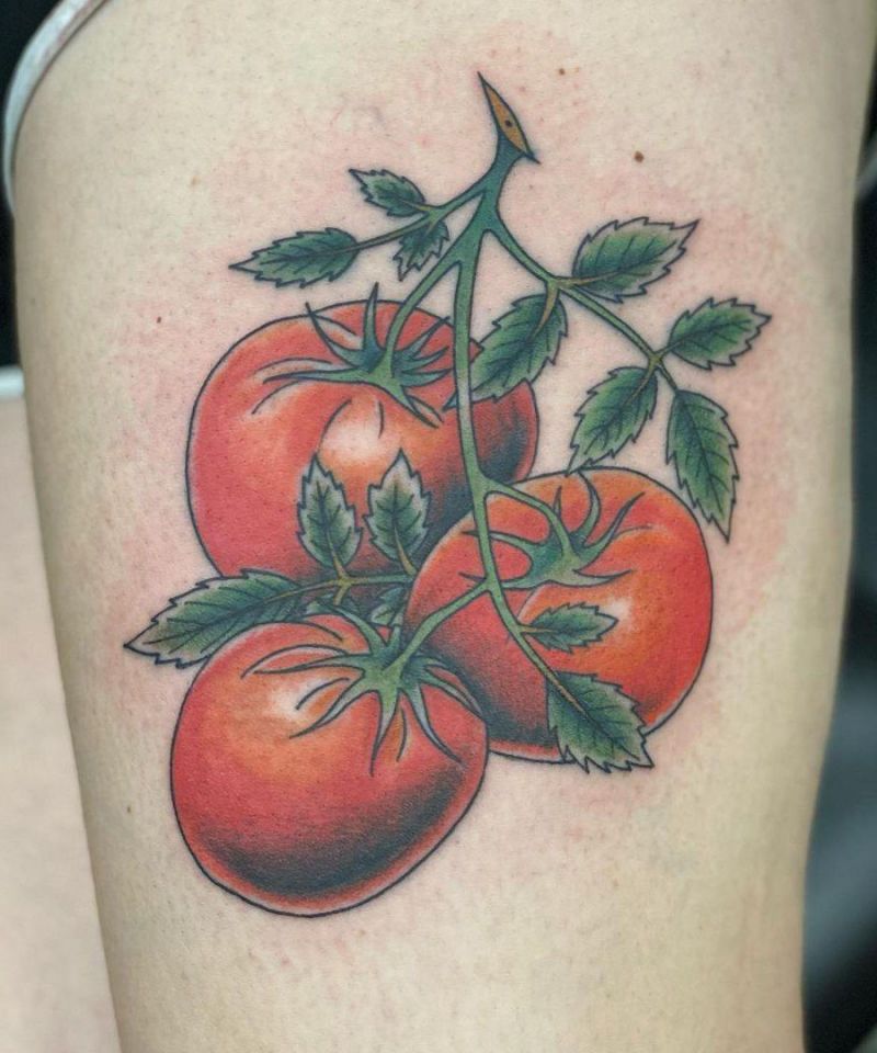 30 Pretty Tomato Tattoos to Inspire You