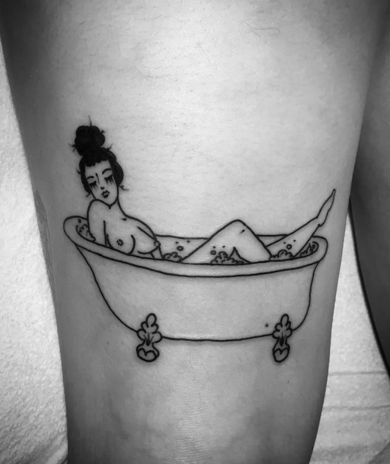 30 Unique Bathtub Tattoos You Must Love