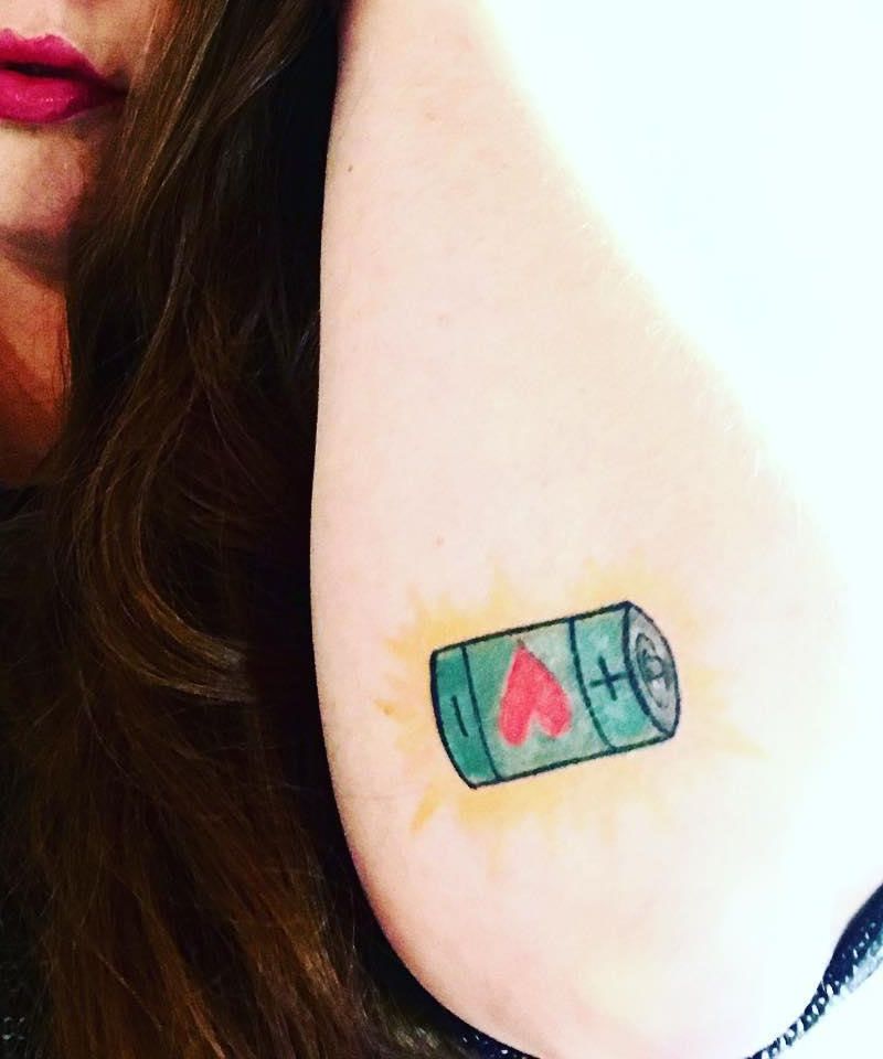 30 Unique Battery Tattoos You Must Love