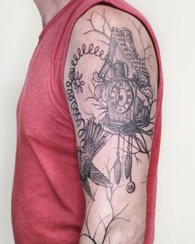 30 Pretty Cuckoo Clock Tattoos You Must Try