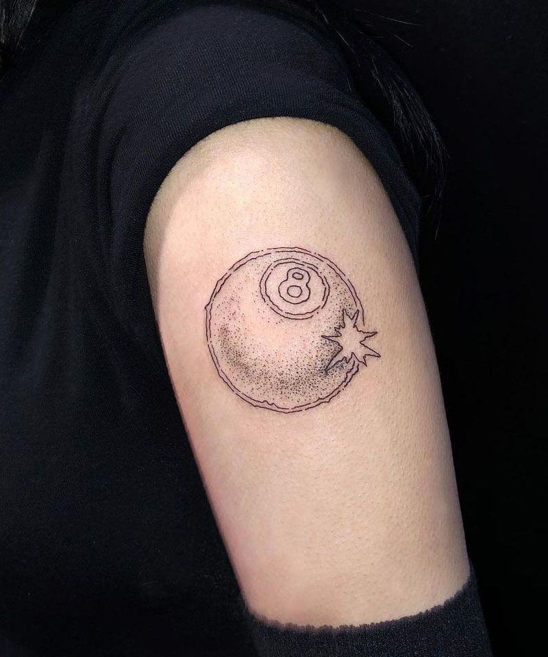 30 Pretty Eight Ball Tattoos You Must Try