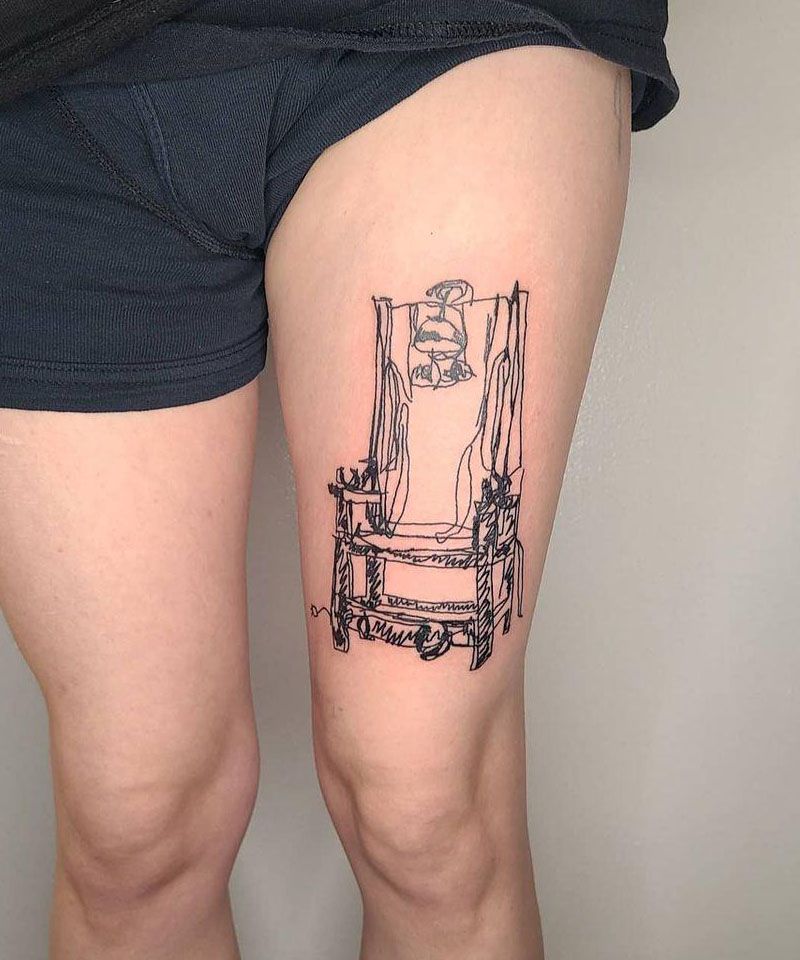 30 Unique Electric Chair Tattoos For Your Inspiration