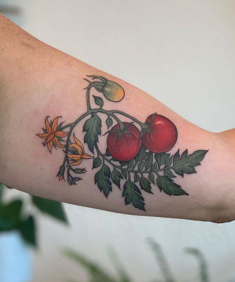 30 Pretty Tomato Tattoos to Inspire You