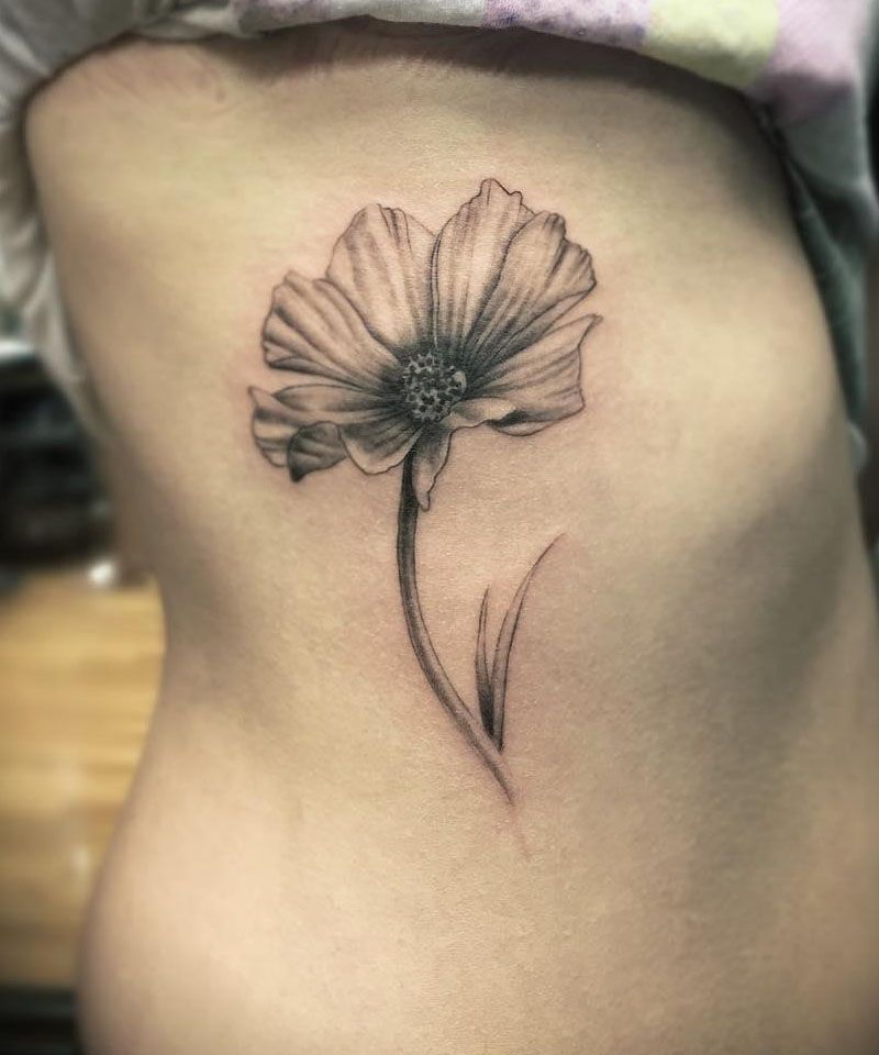 30 Pretty Cosmos Flower Tattoos For Your Inspiration