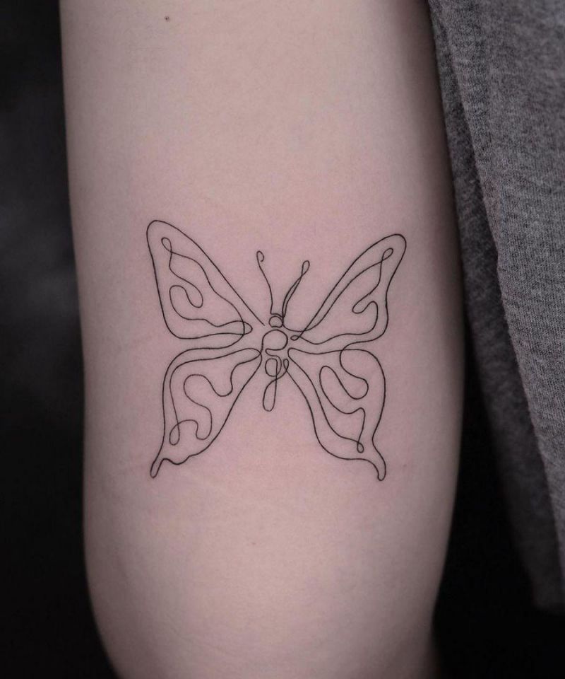 30 Pretty One Line Tattoos Make You Beautiful