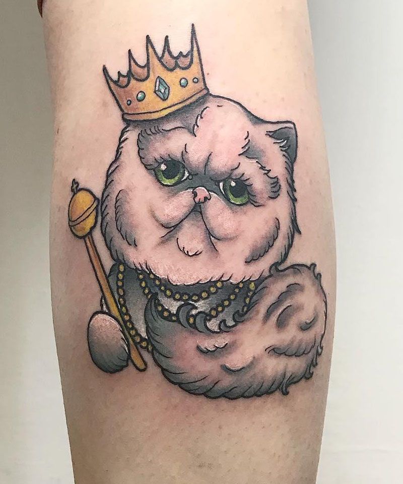 30 Cute Persian Cat Tattoos You Will Love